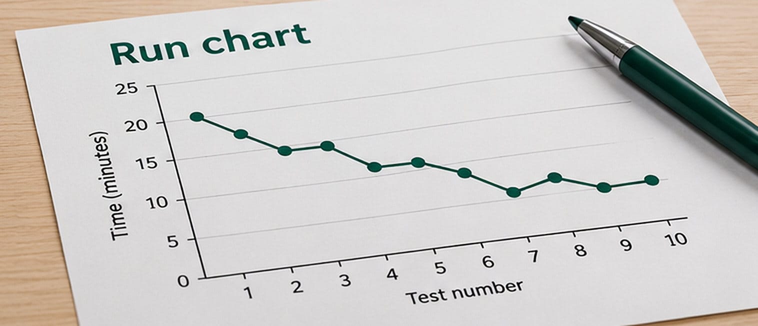 Illustrative healthcare quality improvement discussion with a run chart